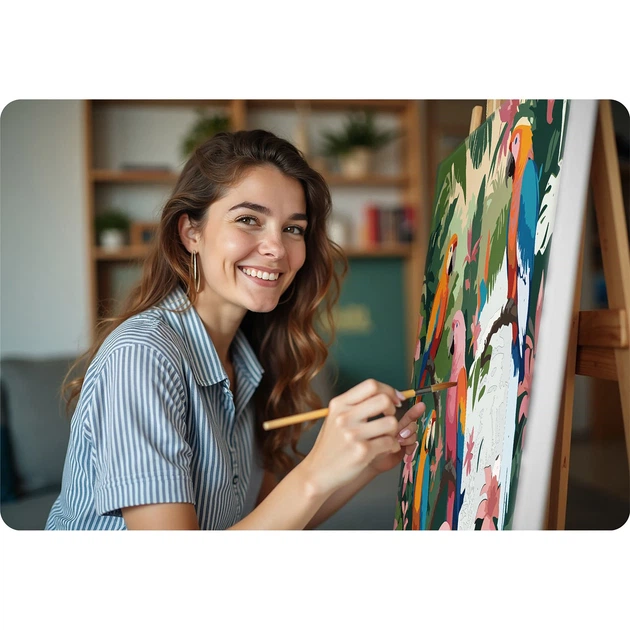 Картина за номерами Massido Папугі 40x50 см 699019 (5903890624002) - зображення 10