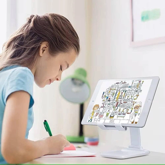 Підставка для телефону/планшета ESSAGER Knight Foldable Desk Mobile Phone Holder Plastic Stand White (EZJZM-QSSJ02) - Фото 5 Підставка для телефону/планшета ESSAGER Knight Foldable Desk Mobile Phone Holder Plastic Stand White (EZJZM-QSSJ02) - зображення 5