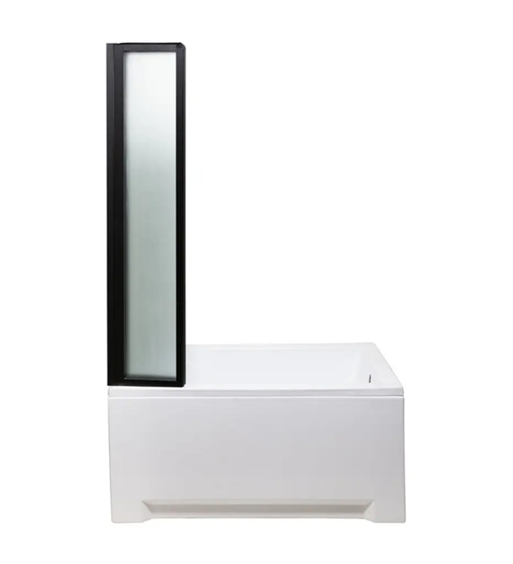 Душова шторка Insana TIFFANI P Black 110×140 см, гармошка, чорна, матовий пластик - зображення 4