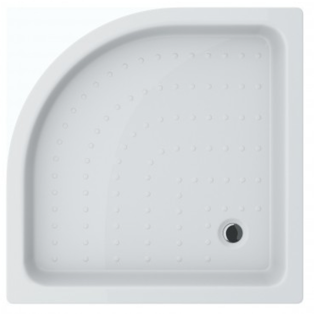 Піддон мілкий кутовий Swan Rico 90×90 см, білий, акриловий - изображение 3