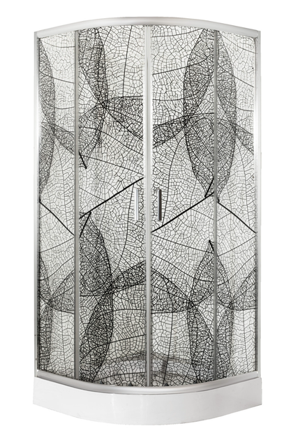 Душова кабіна INSANA Geja Crush (JK) 90×90×205 см, кутова, з низьким піддоном, скло з візерунком 5 мм, хромований профіль - Фото 1 Душова кабіна INSANA Geja Crush (JK) 90×90×205 см, кутова, з низьким піддоном, скло з візерунком 5 мм, хромований профіль - изображение 1