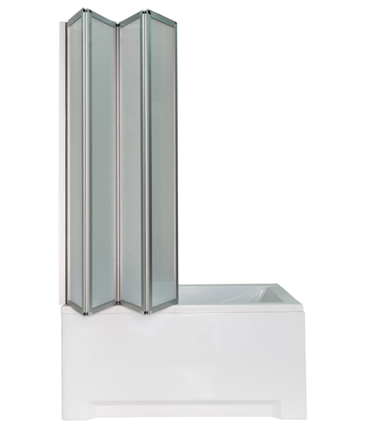 Душова шторка Vivia Tiffani P 110×140 см, гармошка, сатиновий профіль, матове скло - зображення 4