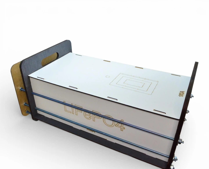 Корпус Економ для LiFePO4 152Aх8s (152Ah 152Ач на 8 комірок) Бокс для Акумуляторів (Розбір) Дерев'яний Ящик Коробка для Елементів Батарей А - зображення 6