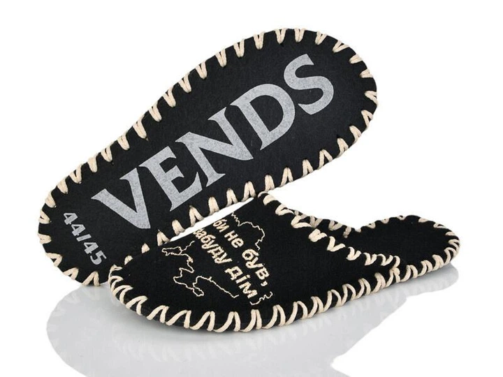Чоловічі фетрові капці VENDS 315 чорний 40-41р 26,5 см - зображення 4