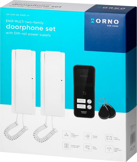 Комплект домофону ORNO ENIR Black/White (OR-DOM-BA-936ZD/W) - зображення 12