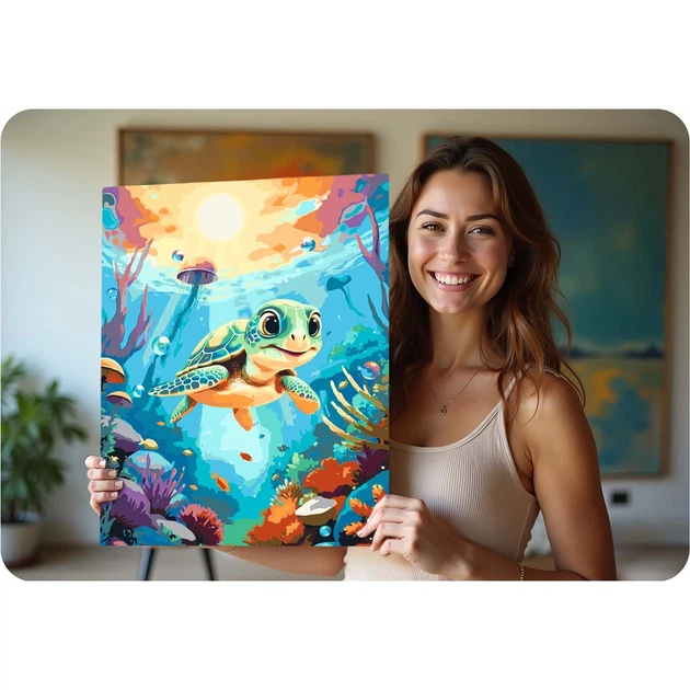 Картина за номерами Massido Черепашка 40x50 см 699022 (5903890631130) - зображення 12