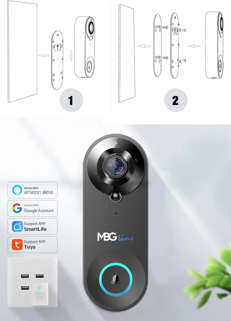 Wideodomofon Mbg Line SF W3 Black (5902659174284) - obraz 3