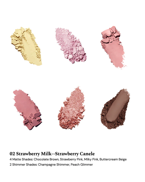 Палетка теней Flower Knows (Флавер Ноуз) The Sweetie Bear 6-Color Makeup Palette 6.5 г — 02 Strawberry Milk - изображение 2