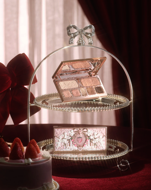 Палетка для макияжа Flower Knows (Флавер Ноуз) Strawberry Cupid Makeup Palette тени/румяна/хайлайтер - 02 Strawberry Cassis - 14 г - изображение 5