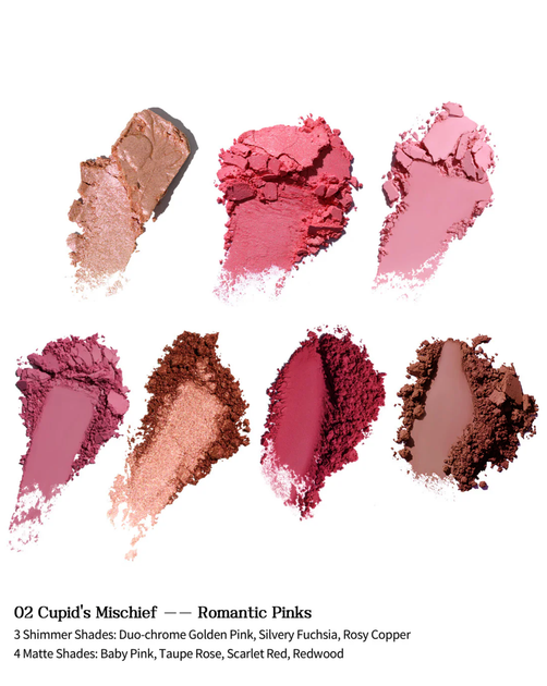 Палетка для макияжа Flower Knows (Флавер Ноуз) Strawberry Cupid Makeup Palette тени/румяна/хайлайтер - 02 Strawberry Cassis - 14 г - изображение 2