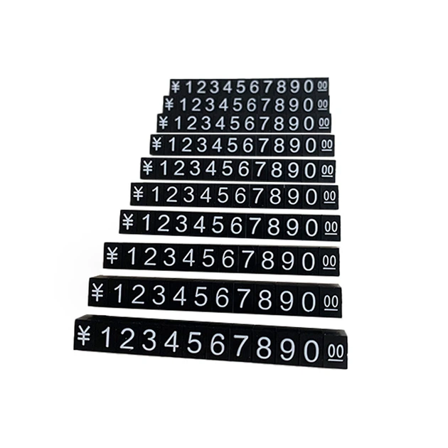 Набор пластиковых ценников Lesko SJX-HDY-XH-0-9 Black + White с цифрами 100 шт на витрину - Фото 1 Набор пластиковых ценников Lesko SJX-HDY-XH-0-9 Black + White с цифрами 100 шт на витрину - изображение 1