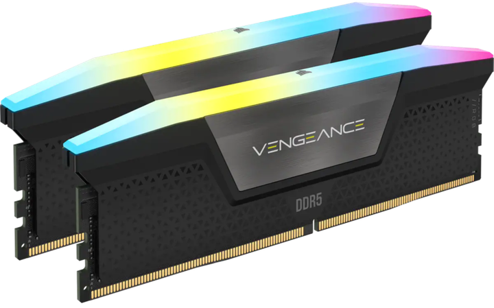 Оперативна пам'ять 32GB (kit 2*16GB) Corsair Vengeance RGB Black DDR5 6000Mhz (CMH32GX5M2D6000C36) - Фото 2 Оперативна пам'ять 32GB (kit 2*16GB) Corsair Vengeance RGB Black DDR5 6000Mhz (CMH32GX5M2D6000C36) - изображение 2