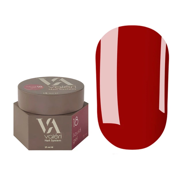 Гель Valeri Liquid Gel №18, 15 мл - Фото 1 Гель Valeri Liquid Gel №18, 15 мл - изображение 1