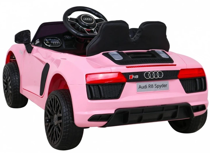Samochód elektryczny dla dzieci Audi R8 na akumulator dla dzieci + Pilot + EVA + Wolny Start + MP3 LED Różowy (PA.HL1818.ROZ) (5903864914771) - obraz 6