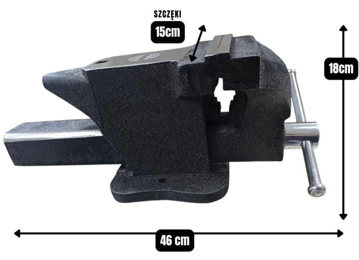 Лещата слюсарні Bass Polska 3295 з двощелепним ковадлом 150 мм (5902067629390) - зображення 4