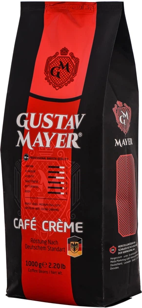 Кофе в зернах Gustav Mayer Crema 1 кг (4820287550540) - Фото 1 Кофе в зернах Gustav Mayer Crema 1 кг (4820287550540) - изображение 1