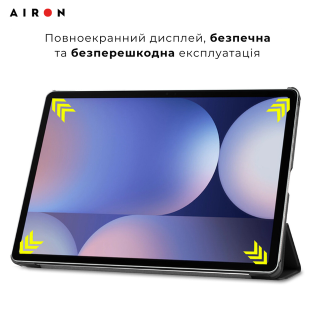 Чохол для планшета Samsung Galaxy Tab S10 Plus 12.4 Чорний Полікарбонат з захисною плівкою - зображення 7