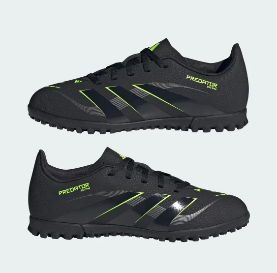 Сороконіжки ADIDAS PREDATOR CLUB TF Jr для дітей чорний/салатовий size 35/21.2см - изображение 2