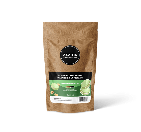 Кава Zavida Pistachio Macaroon Coffee "Фісташки та макаруни" Обсмаження Середнє 340г (мелена) - Фото 1 Кава Zavida Pistachio Macaroon Coffee "Фісташки та макаруни" Обсмаження Середнє 340г (мелена) - изображение 1