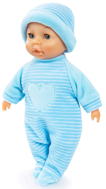 Пупс Bayer Design My First Baby з мотивом серця 28 см Блакитний 92802AU (4003336411904) - зображення 2
