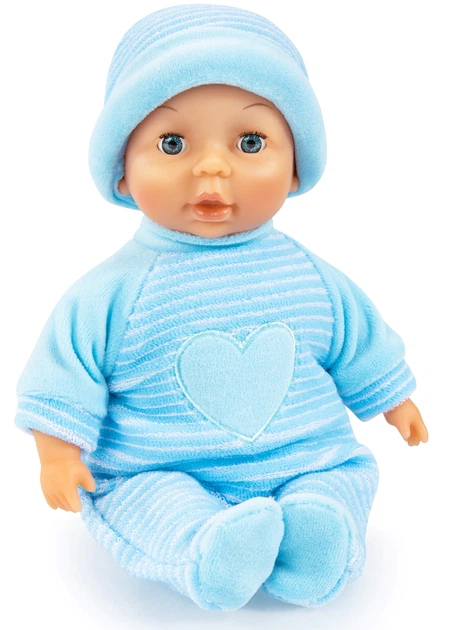 Пупс Bayer Design My First Baby з мотивом серця 28 см Блакитний 92802AU (4003336411904) - зображення 3
