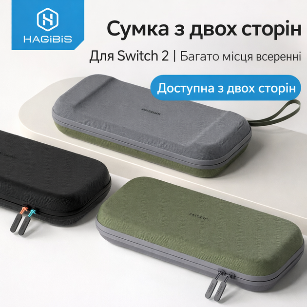 Hagibis чехол для Nintendo Switch 2 с 10 картриджами, жесткая оболочка EVA, защита от ударов, портативный Серый - Фото 8 Hagibis чехол для Nintendo Switch 2 с 10 картриджами, жесткая оболочка EVA, защита от ударов, портативный Серый - изображение 8