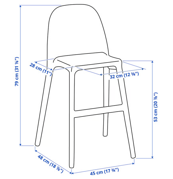 Дитячий стілець високий Ikea URBAN 001.652.13 - зображення 5