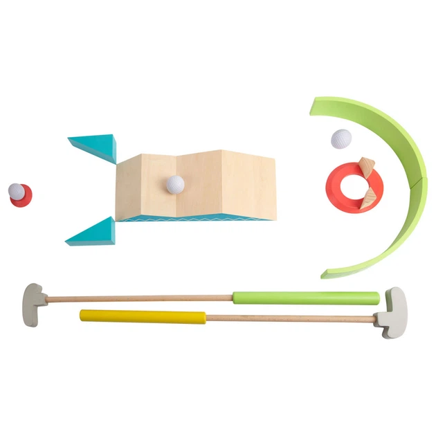 Ігровий набір Small Foot Дерев’яний міні-гольф 20 елементів (11964) (4020972119643) - зображення 5