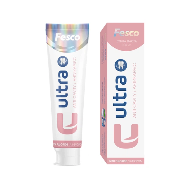 Зубна паста Fesco Ultra Anti-Cavity 100 мл - Фото 2 Зубна паста Fesco Ultra Anti-Cavity 100 мл - зображення 2