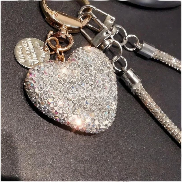 Брелок Swarovski Heart Black аксессуар для телефона стильное украшение с кристаллами для девушек и женщин - изображение 11