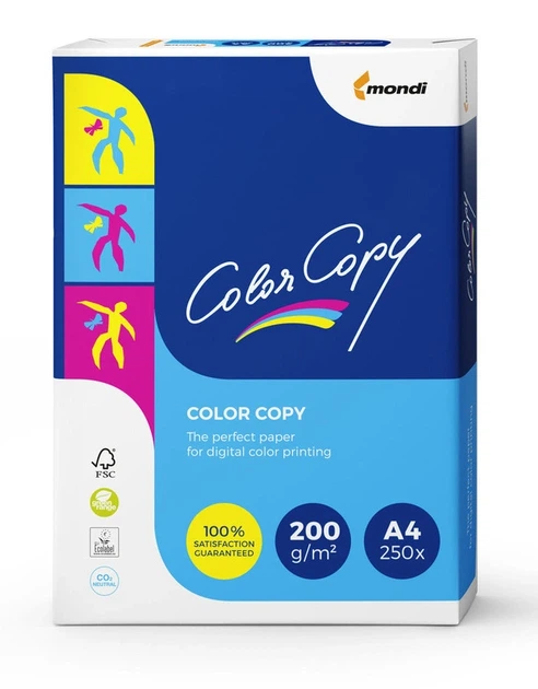 Папір високої щільності Color Copy А4 200 г/м2, 250 арк. (A4.200.CC) - Фото 1 Папір високої щільності Color Copy А4 200 г/м2, 250 арк. (A4.200.CC) - изображение 1