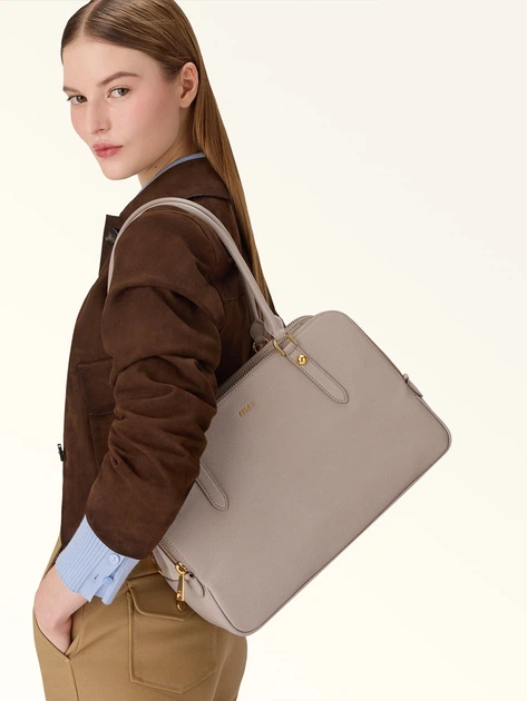 Сумка шопер жіноча з натуральної шкіри Furla WB01872BX04604488S1002 Бежева (800070352187) - зображення 2