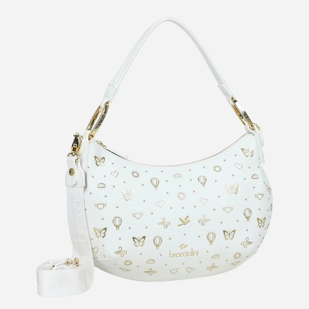 Torebka crossbody damska mała Braccialini B18882-YY-001 Biała - obraz 4