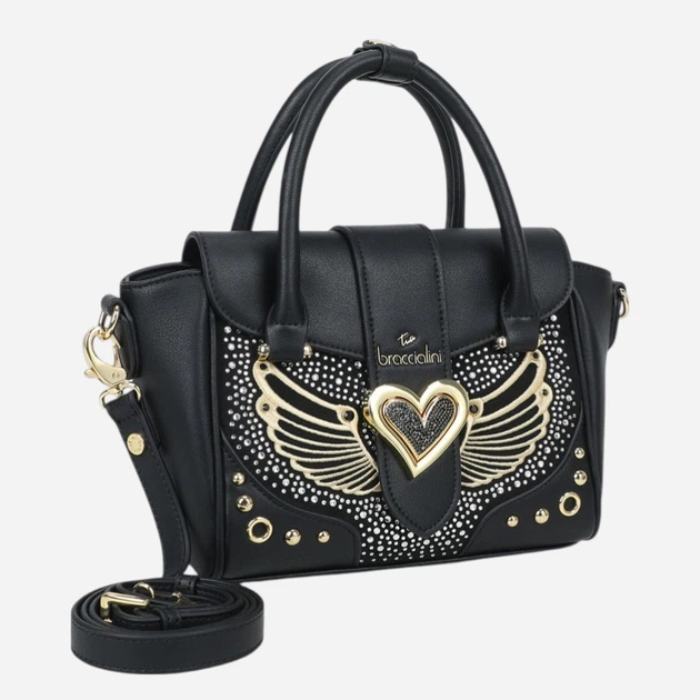 Torebka crossbody damska mini Braccialini B18913-YY-100 Czarna - obraz 4