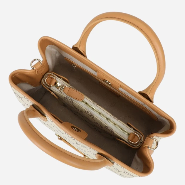 Torebka crossbody damska skórzana Braccialini B19050-PP-305 Beżowa - obraz 5