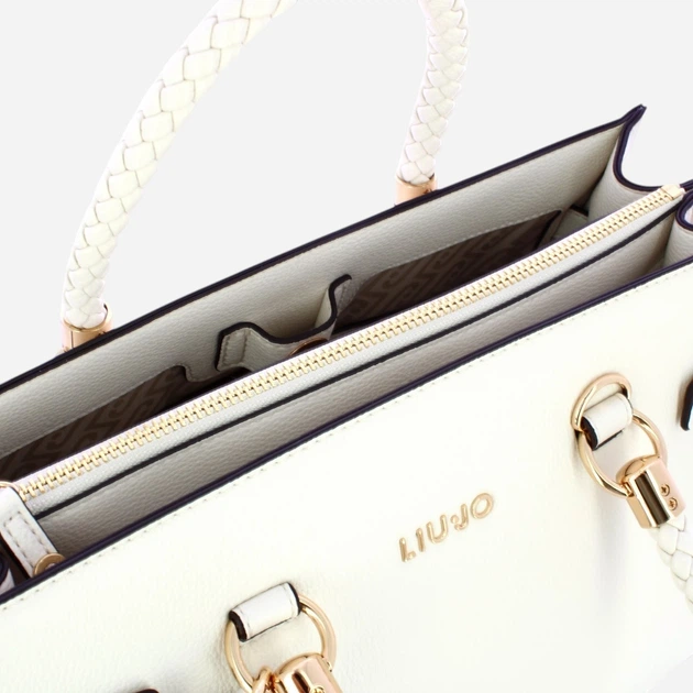 Сумка шопер жіноча зі штучної шкіри Liu Jo AA6086E1012-X0459 Біла (800070353738) - зображення 5