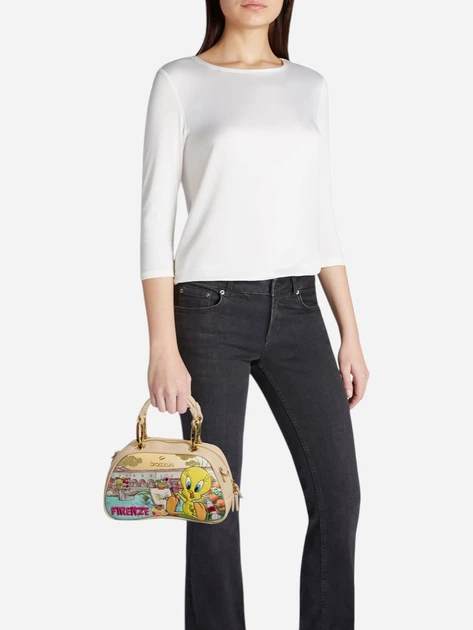 Torebka crossbody damska mała Braccialini LT253-YY-818 Beżowa - obraz 2