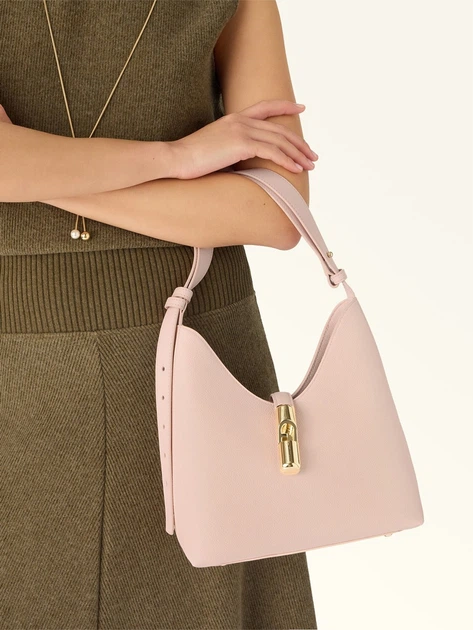 Сумка крос-боді жіноча з натуральної шкіри маленька Furla WB01979BX33534355S1007 Рожева (800070352179) - зображення 3