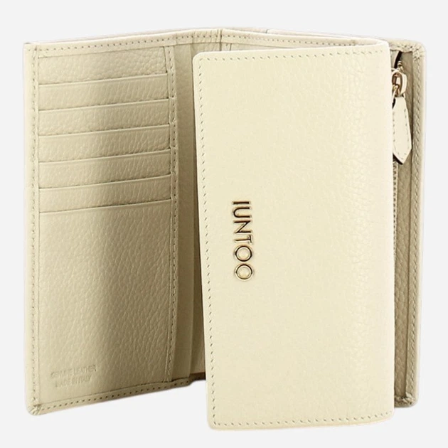 Гаманець жіночий шкіряний для карток IUNTOO 167078003 Бежевий (800070356315) - зображення 3