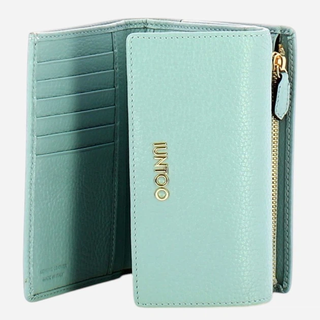 Гаманець жіночий шкіряний для карток IUNTOO 167078148 Світло-синій (800070356316) - зображення 3