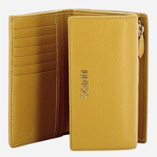 Гаманець жіночий шкіряний для карток IUNTOO 1670784445 Жовтий (800070356318) - зображення 3