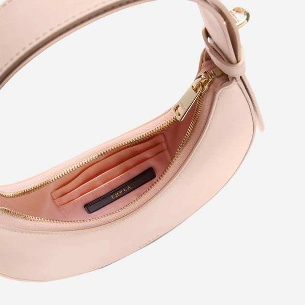 Сумка жіноча з натуральної шкіри маленька Furla WE00649AX07334355S1007 Рожева (800070352186) - зображення 5