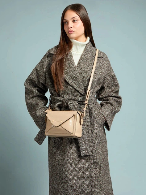 Сумка крос-боді через плече жіноча з натуральної шкіри маленька The Bridge 04290401-TH Молочна (800070354482) - зображення 2