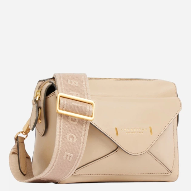 Сумка крос-боді через плече жіноча з натуральної шкіри маленька The Bridge 04290401-TH Молочна (800070354482) - зображення 6