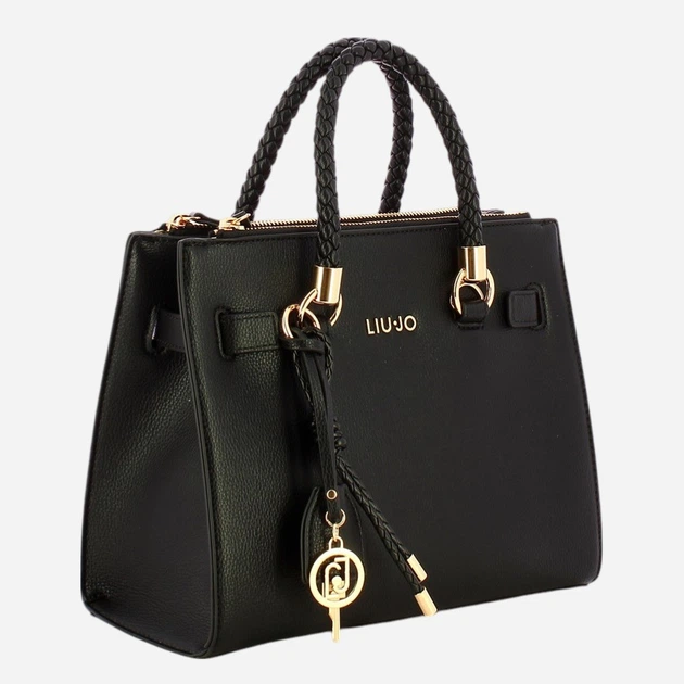 Сумка крос-боді через плече жіноча зі штучної шкіри середня Liu Jo AA6069E1012-22222 Чорна (800070353722) - зображення 3