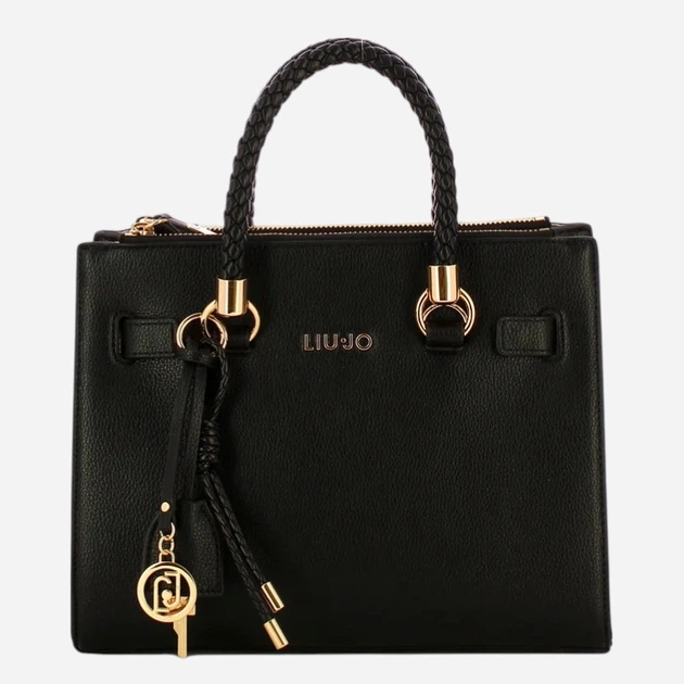 Сумка крос-боді через плече жіноча зі штучної шкіри середня Liu Jo AA6069E1012-22222 Чорна (800070353722) - зображення 4