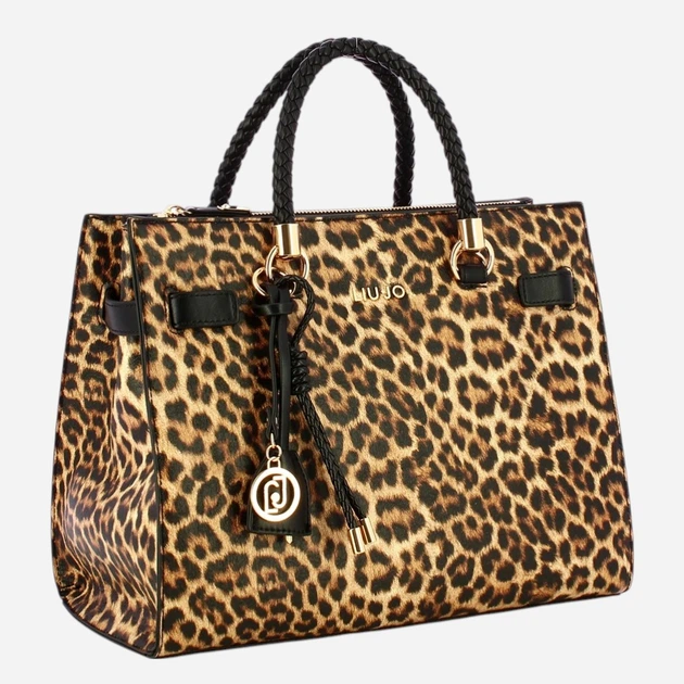 Сумка крос-боді через плече жіноча зі штучної шкіри середня Liu Jo AA6086E1119-00047 Чорний/Коричневий (800070353739) - зображення 3