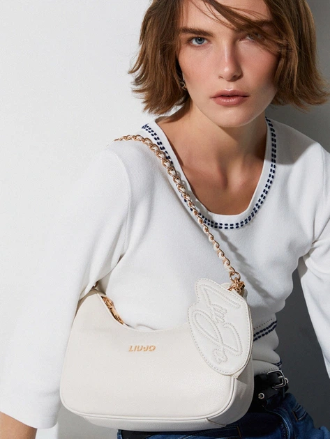 Сумка крос-боді через плече жіноча зі штучної шкіри маленька Liu Jo AA6180E1012-X0459 Молочна (800070353834) - зображення 2
