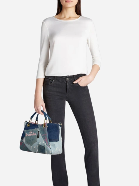 Torebka crossbody damska materiałowa Braccialini B18821-TY-200 Niebieska - obraz 2