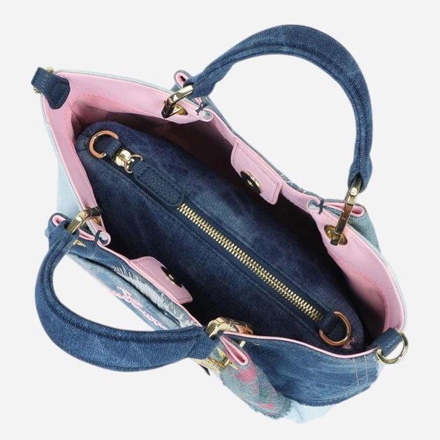 Torebka crossbody damska materiałowa Braccialini B18820-TY-200 Niebieska - obraz 5